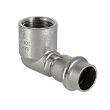 Угольник VALTEC из нержавеющей стали, 90 град. внутренняя резьба 15 x 1/2