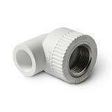 Угольник полипропиленовый комбинированный PRO AQUA PP-R ВР белый (20-1/2), арт.PA26008P