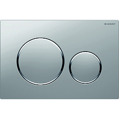 Кнопка смыва Geberit Sigma 20 двойной смыв, олеофобная, хром мат./хром глянц. 115.882.JQ.1