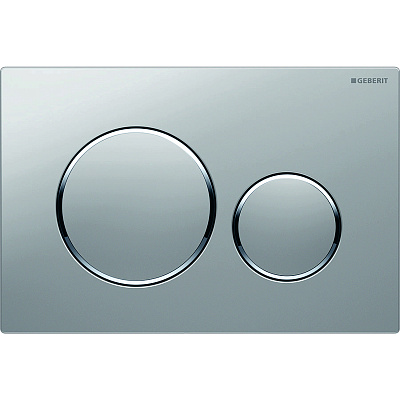 Кнопка смыва Geberit Sigma 20 двойной смыв, олеофобная, хром мат./хром глянц. 115.882.JQ.1