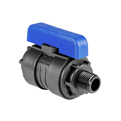 Кран шаровой Valfex ПНД компрессионный НР/ВР разборный 3/4x1 Ду26