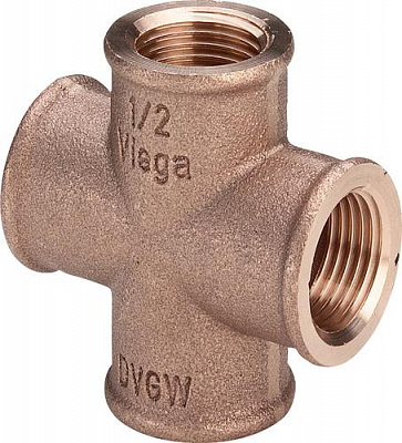 Крестовина Viega бронза Rp-резьба 3180 1/2 320614