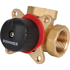 Клапан смесительный Rommer 3-х ходовой 1 дюйм KVs 10