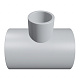 Тройник Thermaflex редукционный для раструбной сварки PB-T40/25/40