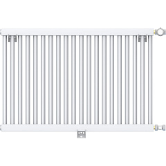 Стальной трубчатый радиатор отопления Rommer RST 1120/12 боковое подключение RAL9016