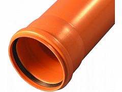 Труба для наружной канализации Valfex D110 с раструбом L=0,5 м (110x500) рыжая