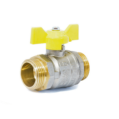 Кран шаровой LD 47.15.Н-Н.Б.GAS газовый, наружная резьба, 1/2, бабочка