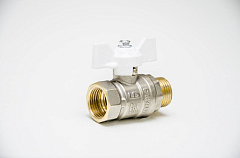 Кран шаровой LD 47.25.В-Н.Б (white)