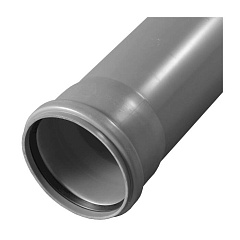 Труба для внутренней канализации Valfex BASE D75 с раструбом L=2 м (75x2000)