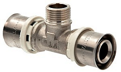 Тройник пресс с переходом на нар. р. VALTEC 20х1/2х20, VTm.233.N.200420