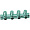 Запорный коллектор FAR 1 (ВР-НР) с 4 отводами 1/2 НР (межосевое 45 мм)