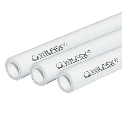 Труба полипропиленовая Valfex PP-R белая армированная ALUMINIUM SDR 6 PN25, 25х4,2