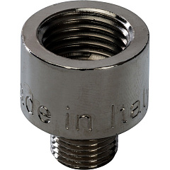 Переходник Stout никелированная латунь, внутренняя-наружная резьба 1/2X3/8