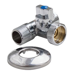 Кран шаровой Valfex для подключения сантехнических приборов 1/2x3/4x1/2 дюйма правый