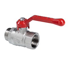 Кран шаровый VALTEC СТАНДАРТ, никель, длинная рукоятка 1/2, вн.-нар. PN40 (ГОСТ) (VT.121.N.04)