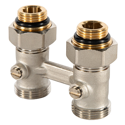 Узел нижнего подключения радиатора Royal Thermo Basic, 1/2x3/4EK, прямой, 50 мм, никель