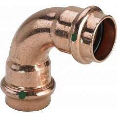 Отвод 90 медный Viega Profipress с SC-Countur d=15 (арт. 291 501)