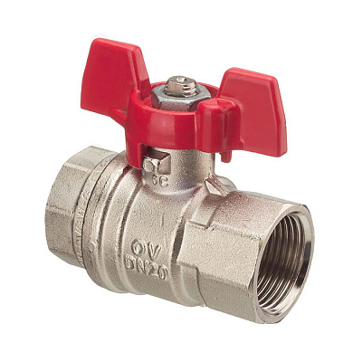 Кран шаровой Oventrop Optibal DN 25, ВР-ВР, рукоятка бабочка