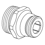 Ниппель Usystems переходной Smart Radi G3/4НР-G1/2НР Евроконус (с уплотнением)