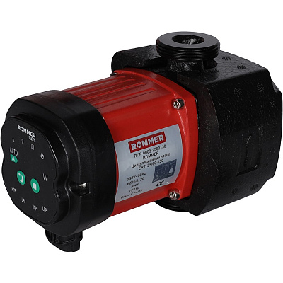 Циркуляционный насос Rommer с частотным регулированием PROFI ERTI 25/60-130 с гайками и теплоизоляцией