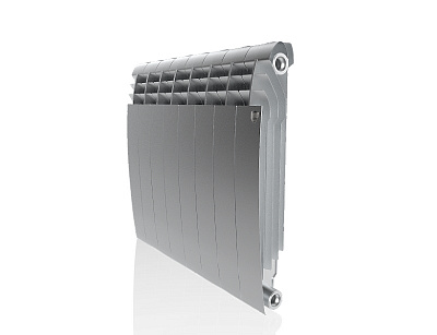 Биметаллический секционный радиатор отопления Royal Thermo Biliner Satin Silver 500 / 8 секций