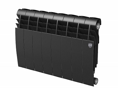 Биметаллический секционный радиатор отопления Royal Thermo Biliner 350 / Noire Sable / 8 секций