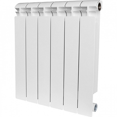 Биметаллический секционный радиатор отопления Stout Alpha 500 / 6 секций