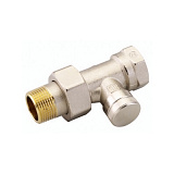 Клапан запорный Danfoss на обратку для бокового присоединения, RLV 20, 3/4, прямой никелированный