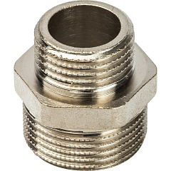 Ниппель Stout переходной, никелированная латунь, наружная резьба 1/4X1/8