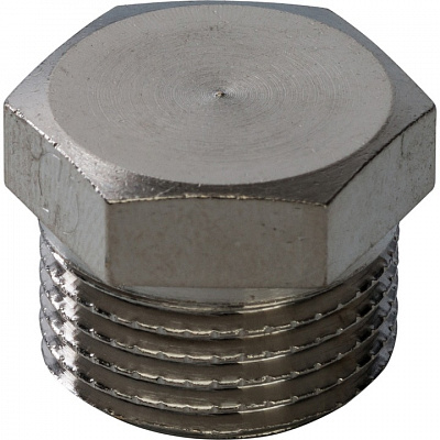 Заглушка Stout никелированная, с наружной резьбой 3/8 , арт. SFT-0025-000038