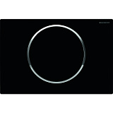 Кнопка смыва Geberit Sigma 10 одинарный смыв, чёрный/хром глянц. 115.758.KM.5