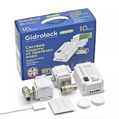 Комплект защиты от протечек воды GIDROLOCK Premium Radio TIEMME 1/2 (с кранами 12 V и резервным питанием) (31101011)