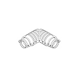 Комплект изоляции Usystems угловой для предизолированных труб 200/175/140