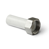 Штуцер из полипропилена PRO AQUA PP-R с накидной гайкой белый (32-1.1/4), арт.PA70016