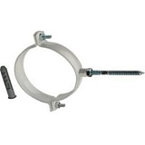Крепление к стене Rommer D100 белое RAL металлическое ( хомут)