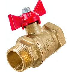 Кран шаровой Valfex латунный DeltaPro для воды 1 ВР/НР ручка-бабочка