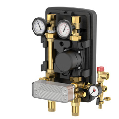 Насосная группа Meibes MeiFlow Top S UC-SD DN25 с теплообменником (20 пластин), с насосом Grundfos Alpha 2.1 25-60N