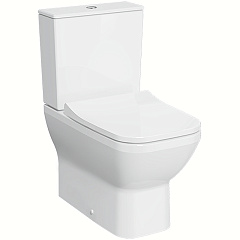 Унитаз напольный Vitra 9833B003-7205 Integra Square Open-Back с тонким сиденьем микролифт