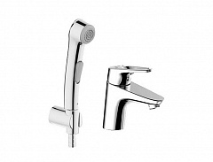 Смеситель для раковины с гигиеническим душем Bravat Drop F14898C-2