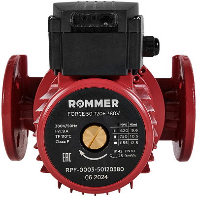 Циркуляционный насос Rommer FORCE фланцевый трехскоростной 50-120F 380V