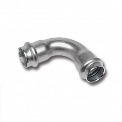 Отвод Sanha 9002A, 90 гр. ВПр-ВПр, нержавеющая сталь, 18