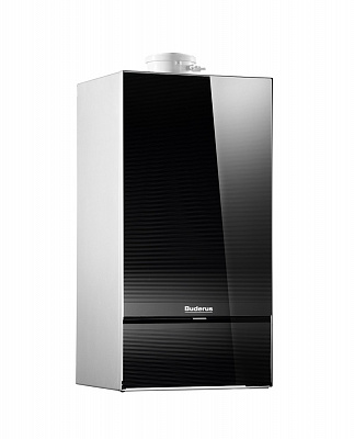 Настенный газовый конденсационный котел отопления одноконтурный Buderus Logamax plus GB172-24 i (черный)