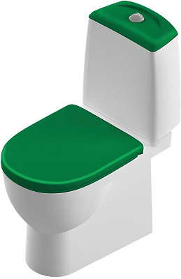 Унитаз компакт Sanita Luxe Best Color Green BSTSLCC09130522 с сиденьем Soft Close