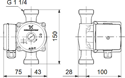Циркуляционный насос Grundfos UP 20-15 N 150