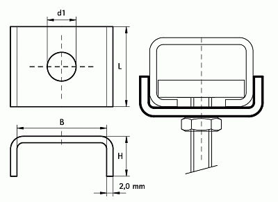 Шайба Walraven BIS U-образная WM0 (pg), 11,0/28 мм