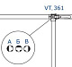 Кран шаровой VALTEC трехходовой, тип Т 3/4 ВВВ
