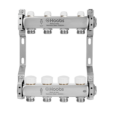 Коллекторный блок HOOBS , с термостатическими клапанами, 1 х 3/4 -13 вых .