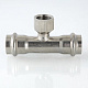 Тройник VALTEC из нержавеющей стали, внутренняя резьба 15 x 1/2