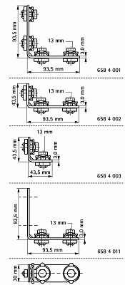Уголок Walraven BIS RapidRail 90гр., короткий/длинный (40 х 90 мм), 3 монтажных гайки