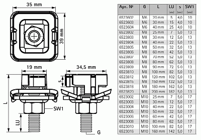 Монтажный болт Walraven BIS RapidStrut Hammerfix G2 (BUP1000) M10x60 мм